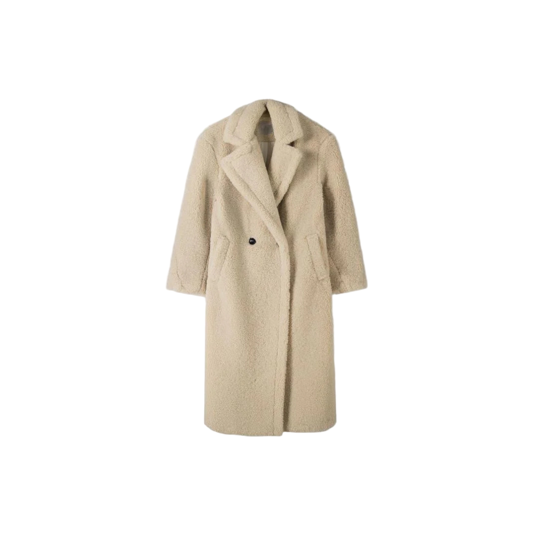 Beige coat on a white background