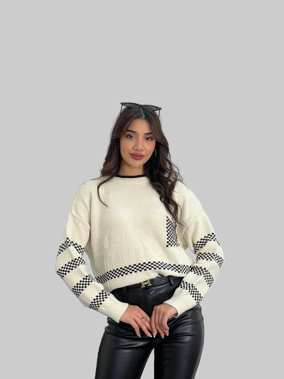 Relaxed Fit Cropped Sweater
