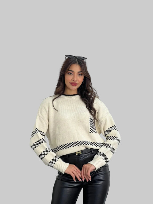 Relaxed Fit Cropped Sweater