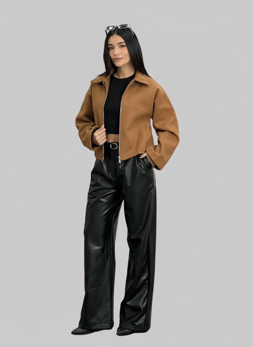 Structured Full Zip Bomber Jacket