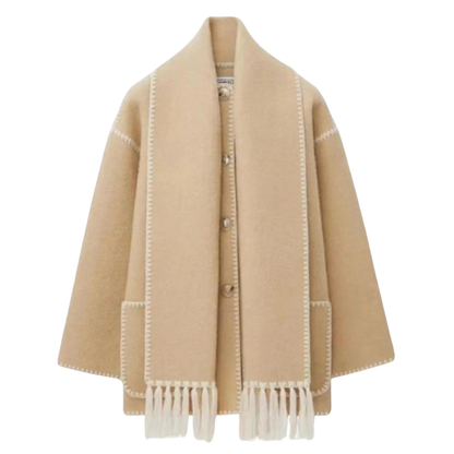 Women's Classic Loose Wrap Collar Coat